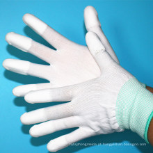 Luvas revestidas do plutônio da palma do ESD do revestimento para a sala de limpeza antiestática